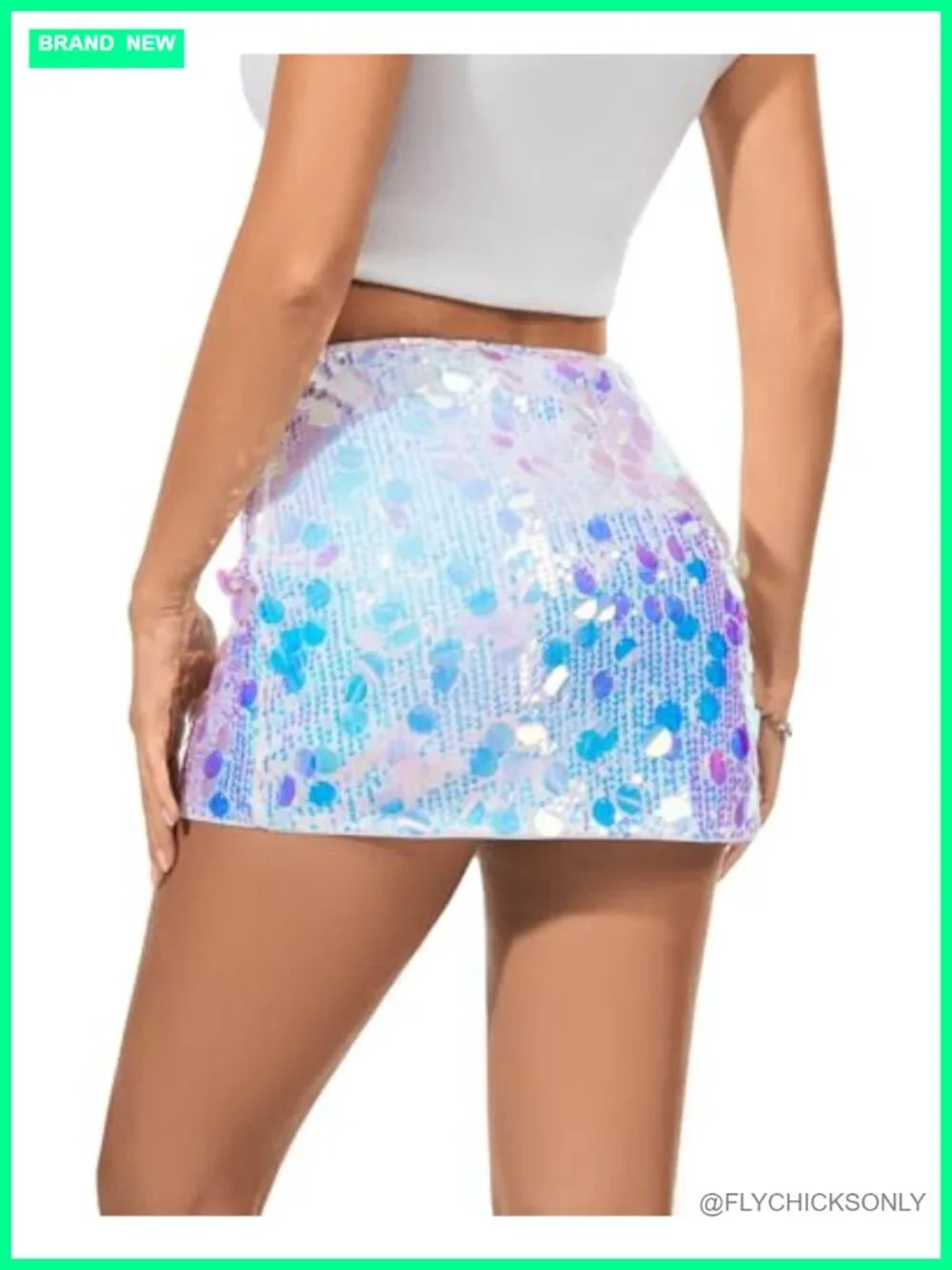 Sparkly Sequin Stretchy Bodycon Mini Skirt for Night Out Party